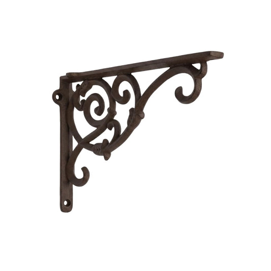Comfy Hour Antique and Vintage Collection Cast Iron Outdoor Garden Wall Mount Bracket Plant Hanger, Set of 2