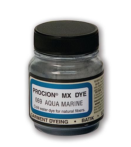 Jacquard Procion Mx Dye - Undisputed King of Tie Dye Powder - Aqua Marine- 2/3oz Net Wt - Cold Water Fiber Reactive Dye Made in USA