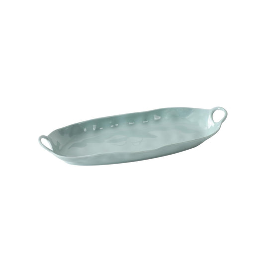 Pampa Bay Dishware Plate, 19.5 x 7.5 Inch, Aqua
