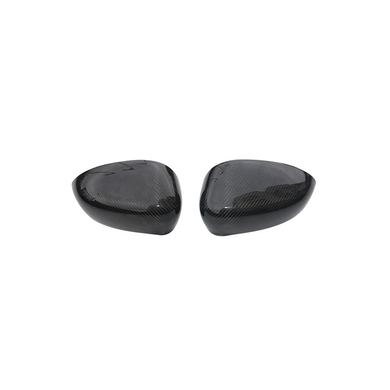 Mirror Cover Cap Mirror Guard Fits Fiat 500 2012-2019 | Genuine Carbon Fiber 2 pcs. Automotive Exterior Accessories