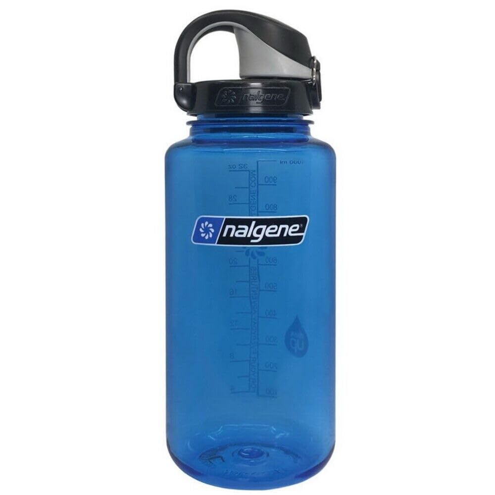 Nalgene Bottle, 32 Ounces, Slate Blue with Black