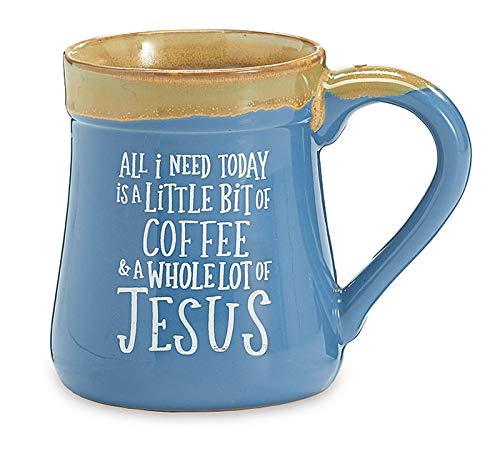 burton + BURTON Burton and Burton 9735498 A Little Coffee a Lot of Jesus Porcelain Mug, 18 Ounce