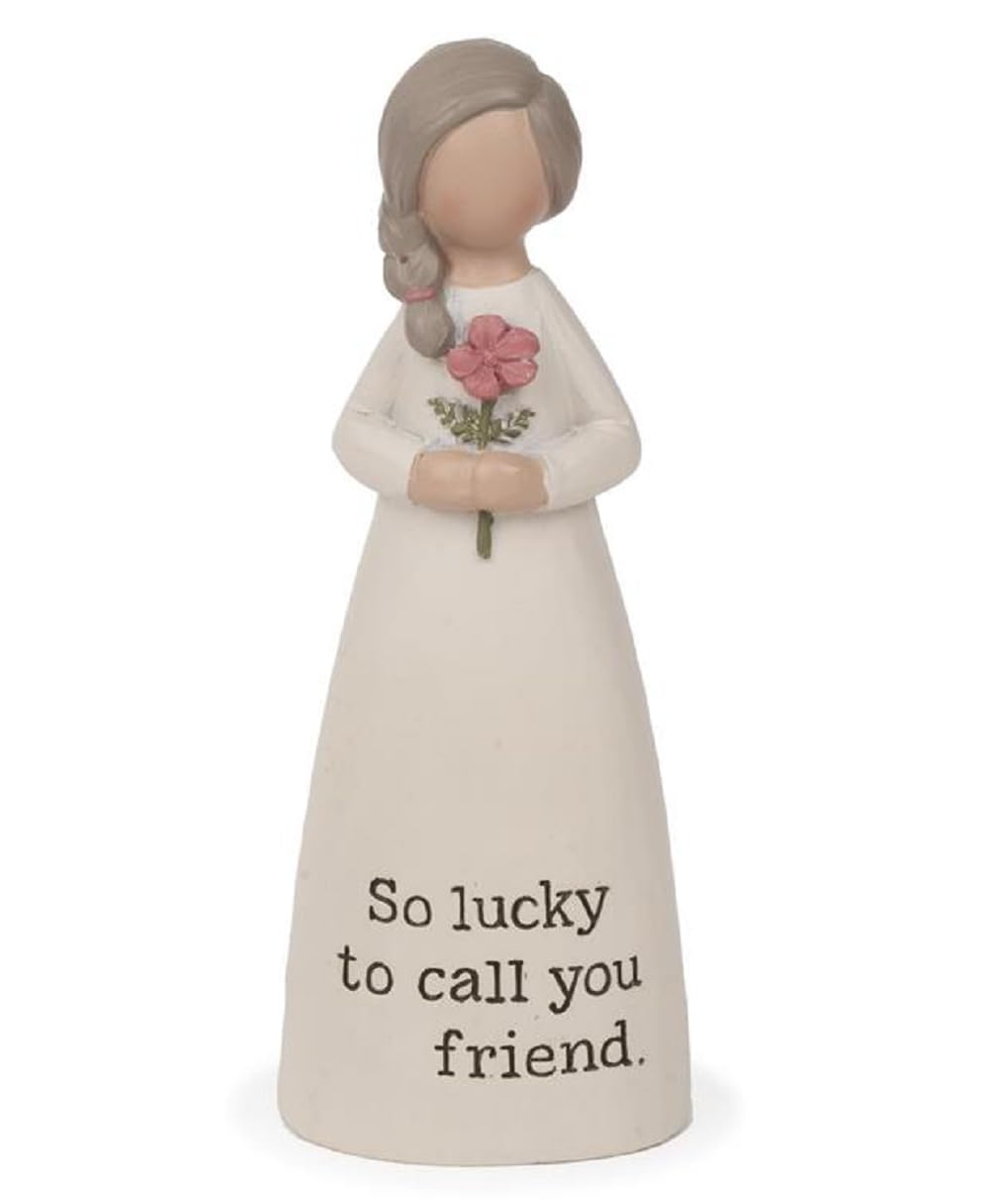 Blossom Bucket Figurine, 4.25 inches, Likely White