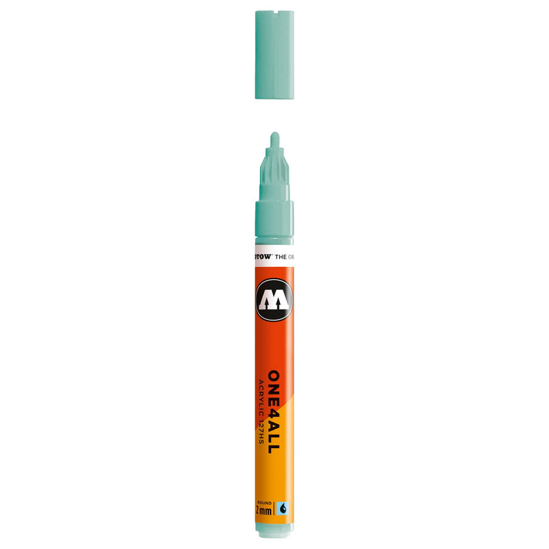 MOLOTOW ONE4ALL Acrylic Paint Marker, 2mm, Lago Blue Pastel, 1 Each (127.215)