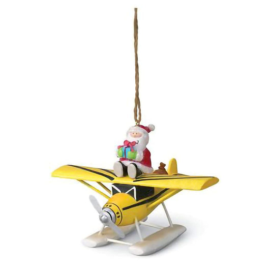 Cape Shore Downeast Concepts Santa on Float Plane Christmas Ornament