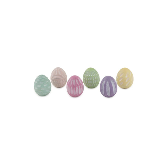 Boston International Figurine, Set of 6, Carved Eggs