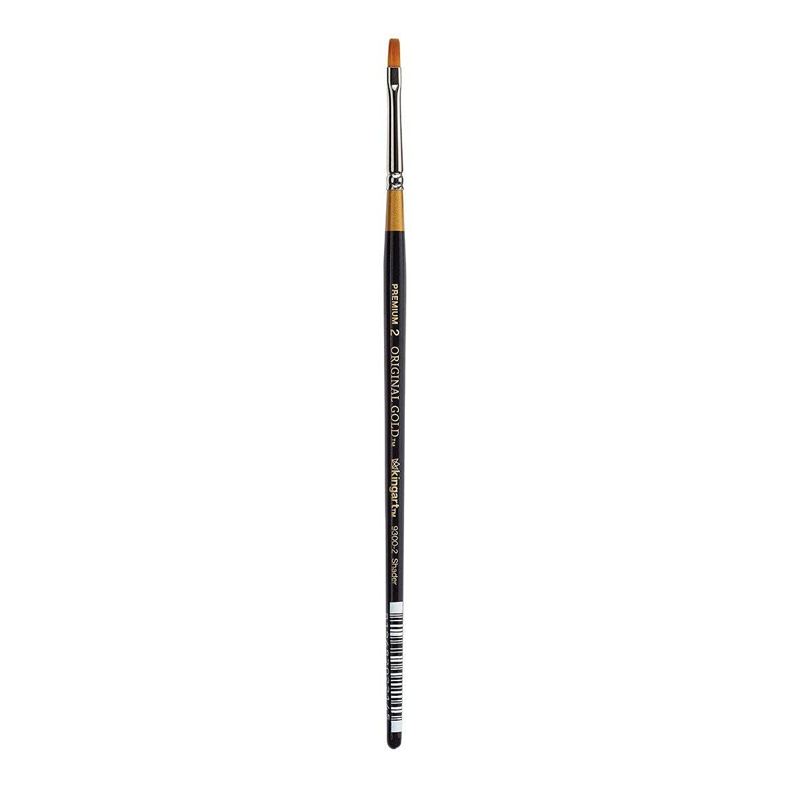 KingArt Original Gold 9300 Series , Premium Artist Brush, Golden TAKLON Shader-Size: 2, 2