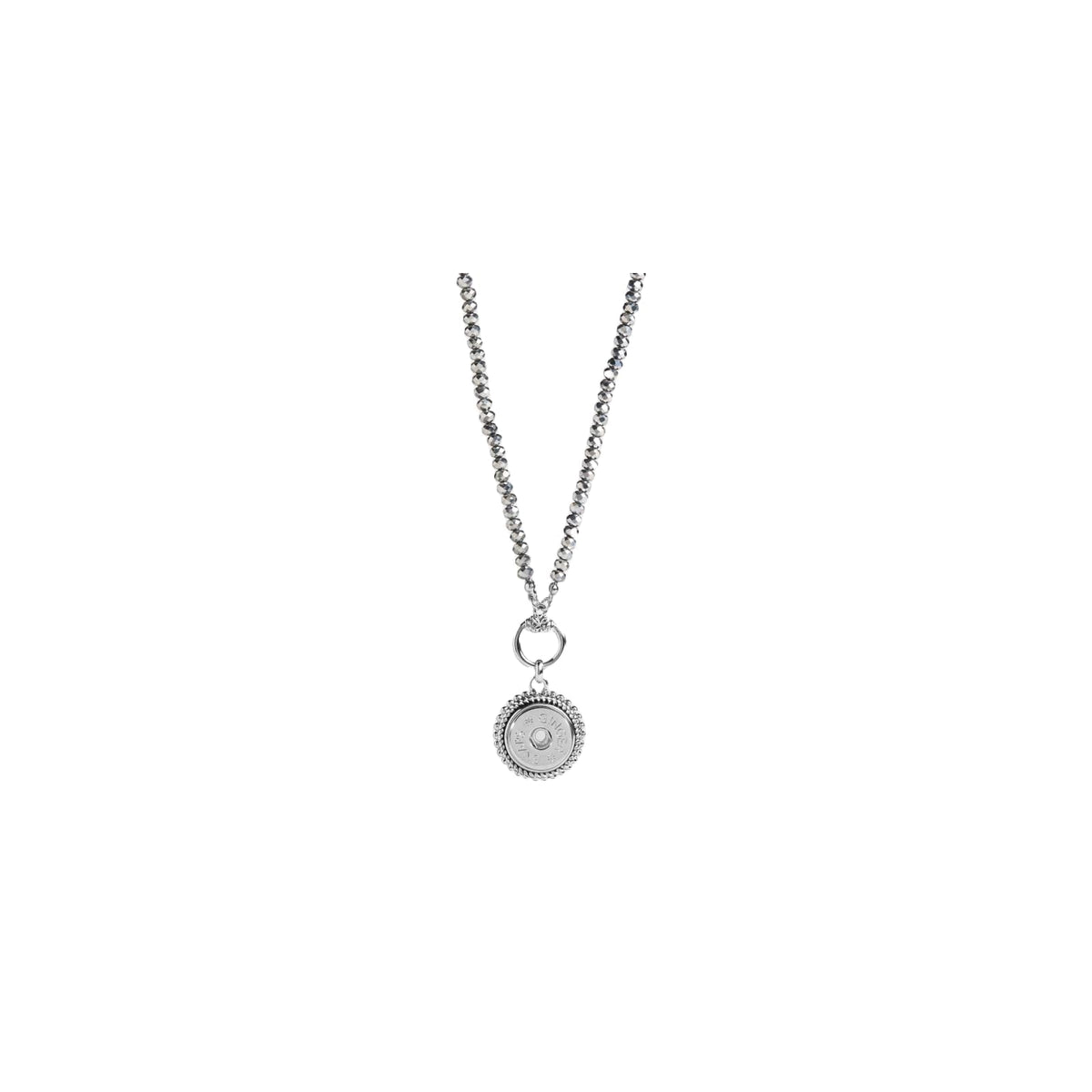 Ginger Snaps Necklace, 36 inches, Silver