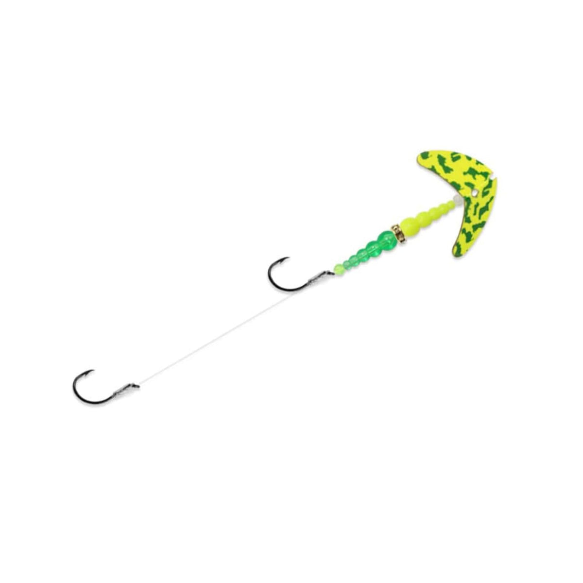 Mack's Lure Fishing Hook, #4, Chartreuse Green Tiger/Yellow Chartreuse/Green