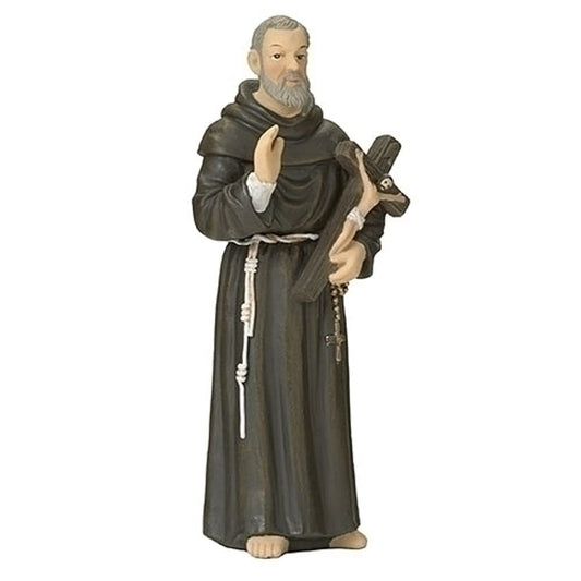St. Pio (Padre Pio) Statue - 3.5 Ceramic Painted (Roman 5028-9)