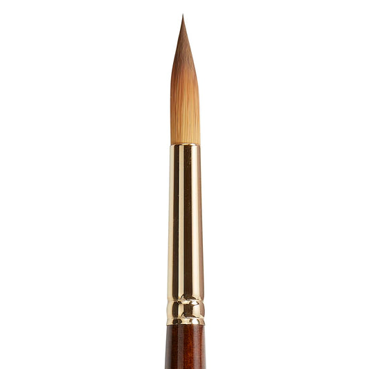 KINGART Finesse 8020 Ultra Round Series Kolinsky Sable Synthetic Blend Premium Watercolor Artist Brushes (12)