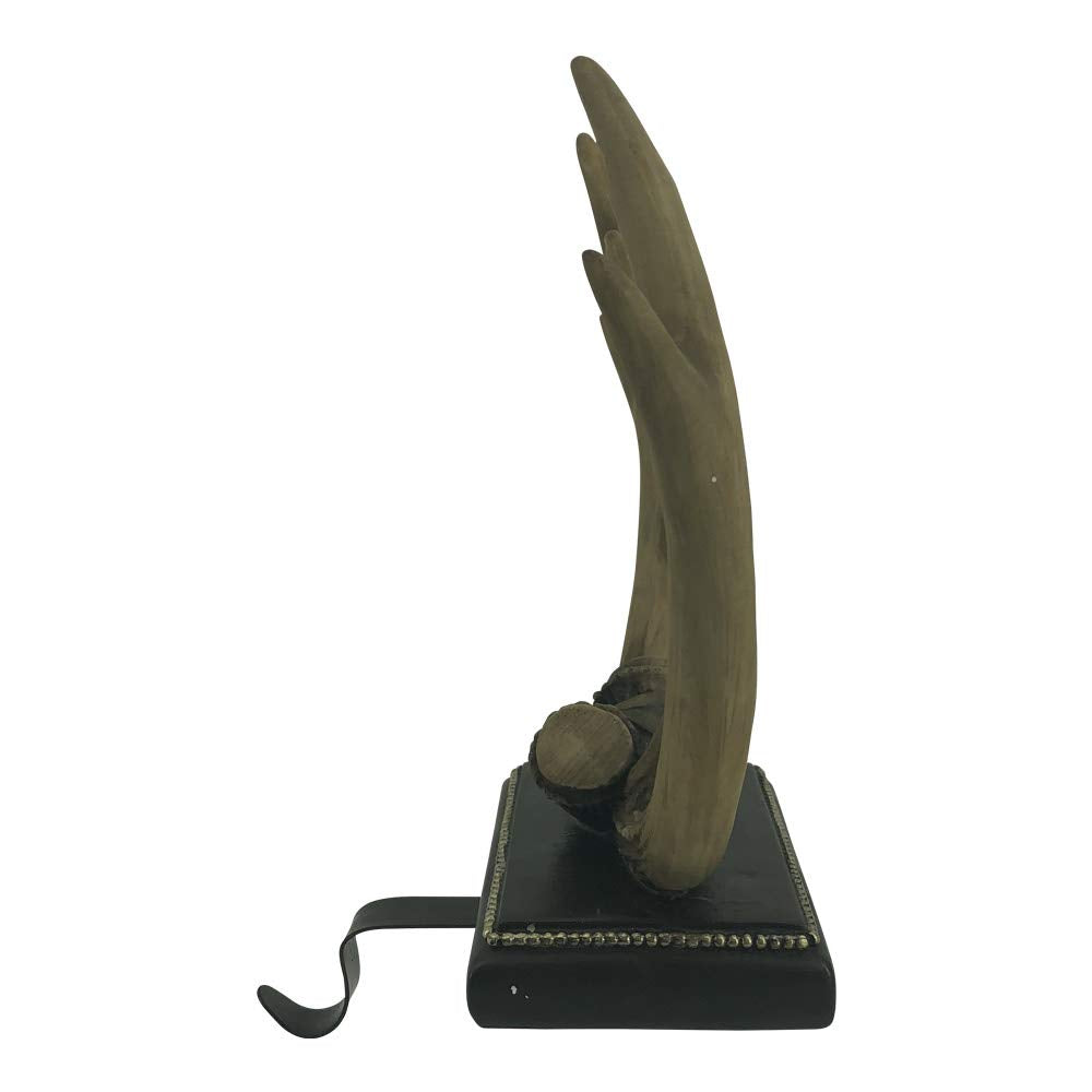 Comfy Hour Joyful Holiday Collection 9" Dog Stocking Hanger Christmas Decor, Green, Polyresin