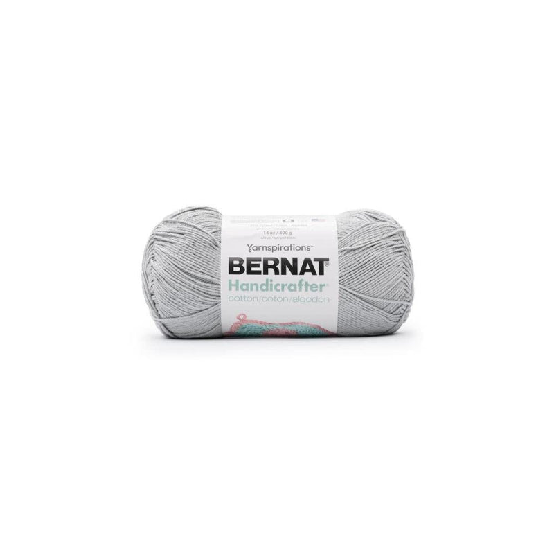 Bernat Handicrafter Cotton Yarn Solids-Soft Gray -162028-28019