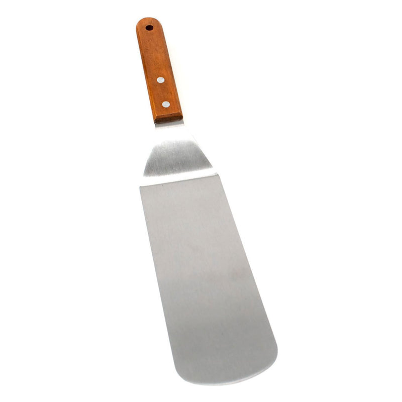 Norpro Stainless Steel Jumbo Solid Spatula with Mahogany Handle, 12-Inch