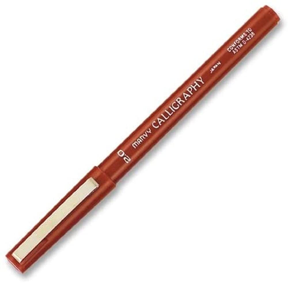 Uchida Calligraphy Marker, Fine Point, 2.0mm, Burgundy