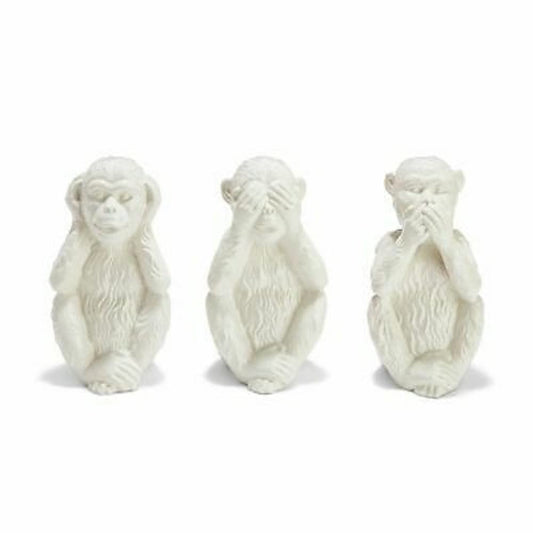 Two's Company Set of 3 Hear No Evil, See No Evil, Speak No Evil Monkeys