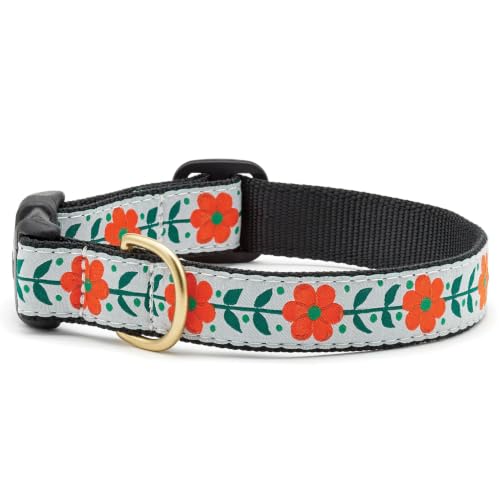 Up Country Orange You Pretty Pattern (Orange You Pretty Dog Collar, Small (9 to 15 Inches) 5/8 Inch Narrow Width)