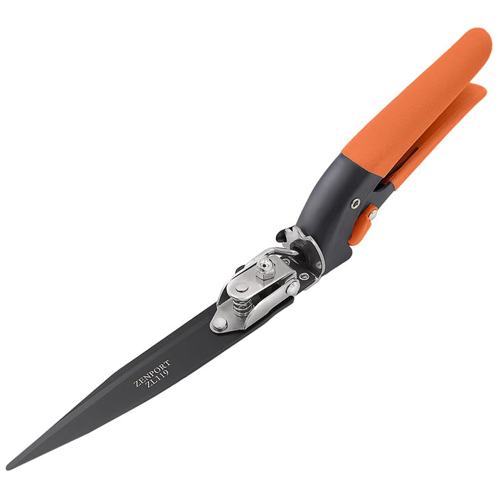 Zenport ZL119 Landscape Grass Shears, Adjustable, Heavy Duty, Twin 4.5-Inch Carbon Steel Blades, Orange