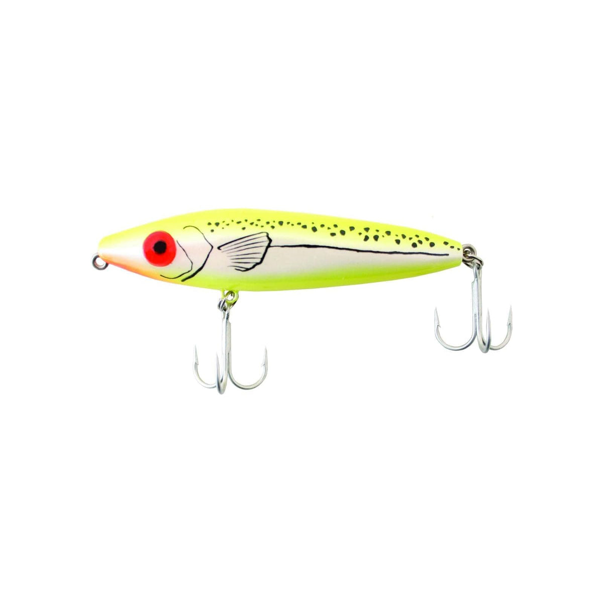 MirrOLure Fishing Hook, 4in 3/4oz, Cht Bk-Be/Org/Prl