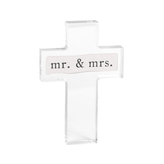 Mud Pie Wall Art, 6"L x 6"W, Mr Mrs