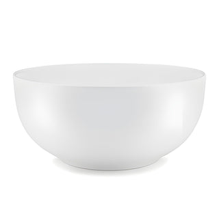 Q Squared Diamond Round Serving Bowl, 10-Inch, Melamine, White