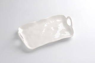 Pampa Bay Dishware Plate, 13.5 x 7.8 inches, White