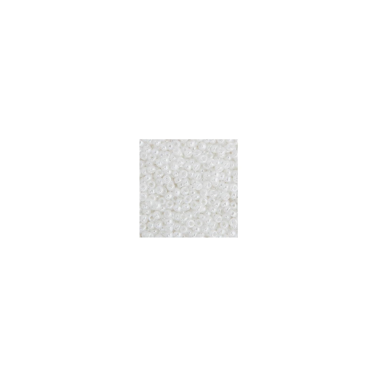 John Bead Craft Bead, 11/0, Luster White Pearl Opaque