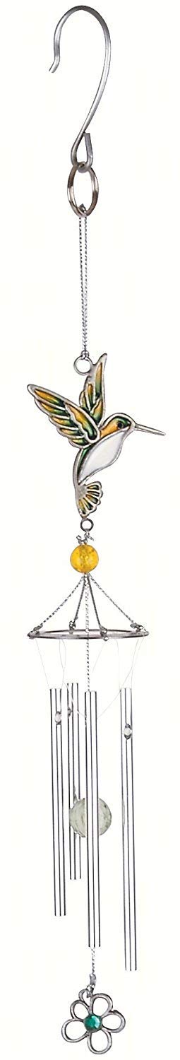Carson Wind Chimes PewterworksHummingbird Crystal Chime20L x 1.75 diameter