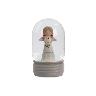 Blossom Bucket Snow Globe, Clear, Classic