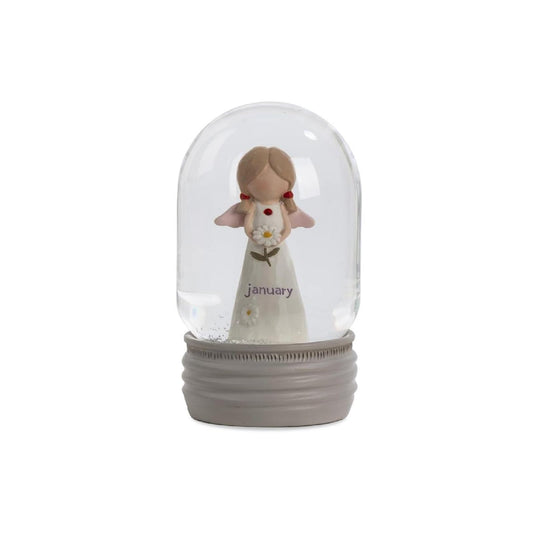 Blossom Bucket Snow Globe, Clear, Classic