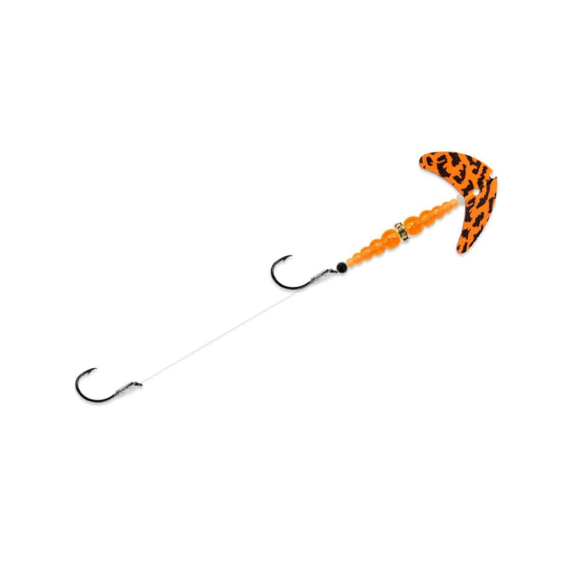 Mack's Lure Fishing Hook, #4, Orange Black Tiger/Fire Orange