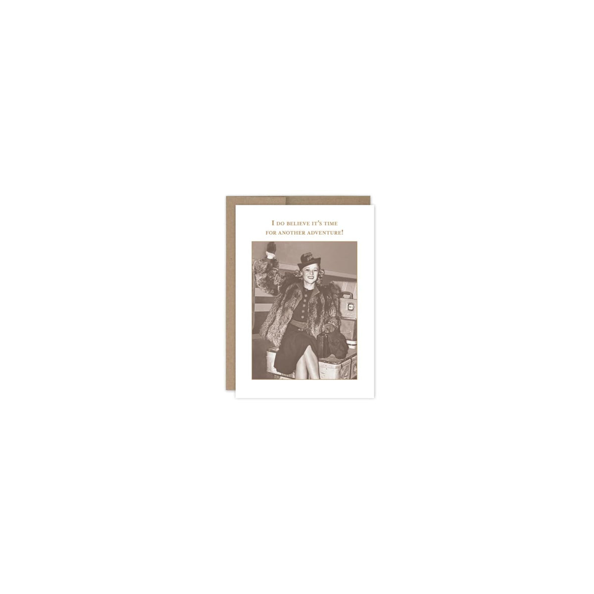 Shannon Martin Design Greeting Card, 4.5" x 6.25", Rich Copper and Sepia Tones