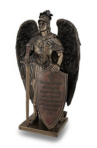 Take Up The Shield of Faith Warrior Angel Statue Bible Verse