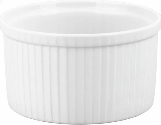 Pillivuyt Porcelain 3.75-Cup, 6-1/2-Inch Diameter Classic Pleated Souffle Dish