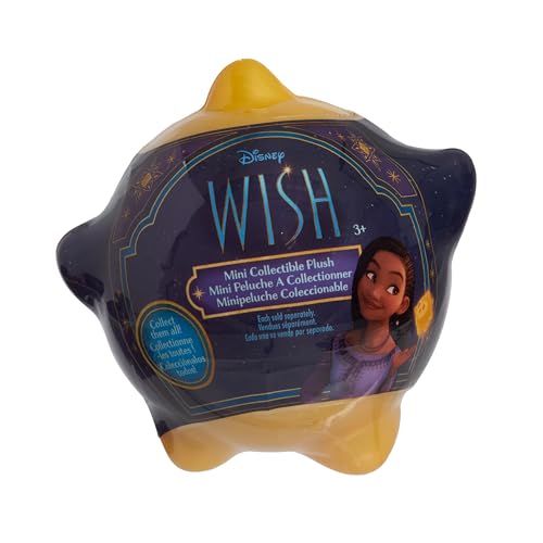 Disney Wish Mini Collectible 3-inch Plush Toy in Wishing Star Blind Bag Inspired Capsule, Officially Licensed Kids Toys for Ages 2 Up by Just Play