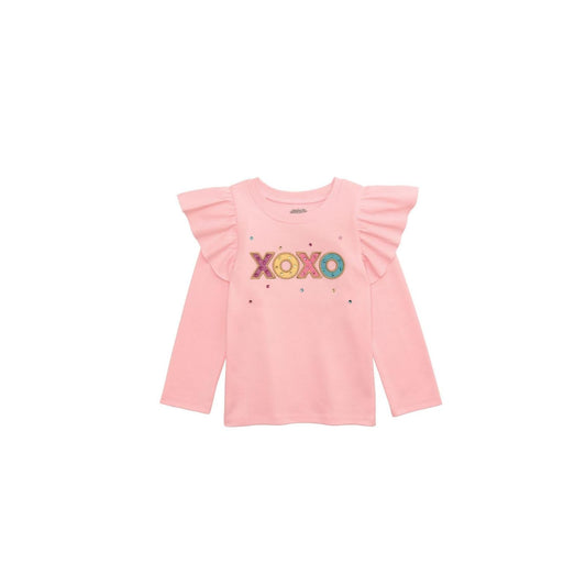 Mud Pie Shirt, Pink, Kids Jewel Long Sleeve Shirt