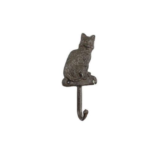 Handcrafted Nautical Decor 7 Inch Cat Wall Hook, Decorative Wall Hook