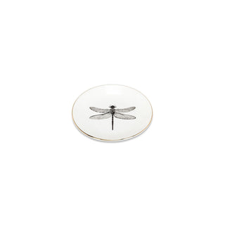 Abbott Collection Dishware Plate, 5-Inch, Black/Gold