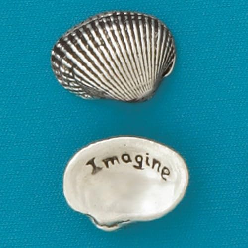 Basic Spirit Pocket Token Coin - Imagine Small Spirit Shell - Handcrafted Pewter, Love Gift for Coin Collecting