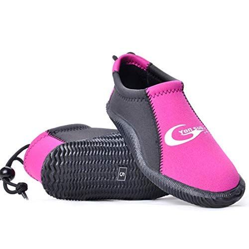 yonsub Dive Boots Men - 3MM Neoprene Wetsuit Scuba Diving Booties Fin Booties Quick-Dry Anti-Slip Water Sports Boot for Adult Women