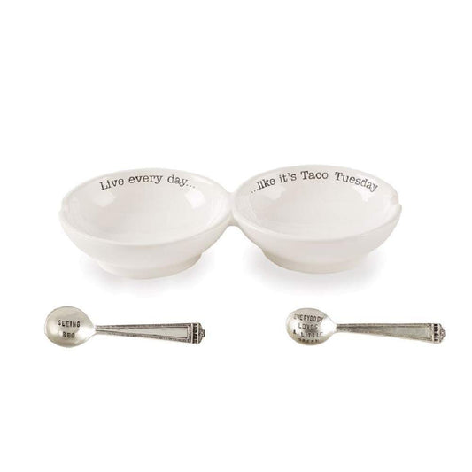 Mud Pie Double Salsa Server Set