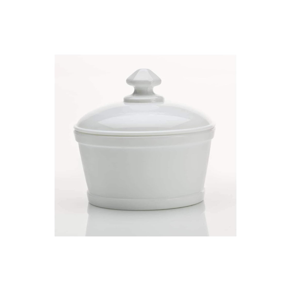 Mosser Glass Butter Dish, White
