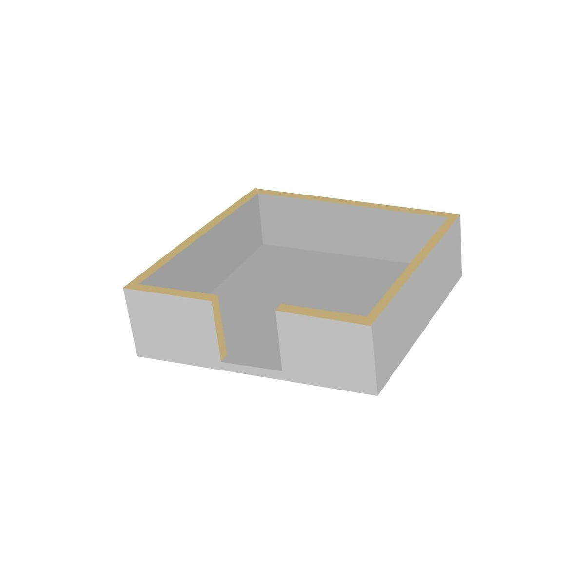 PPD Napkin Holder, Paperproducts Design, Silver With Gold Trim