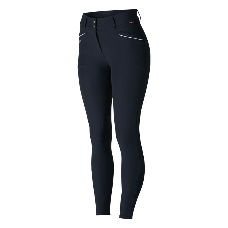 B Vertigo Patricia Womens High Waist Breeches Silicone Knee Patch - Dark Navy/White - 30