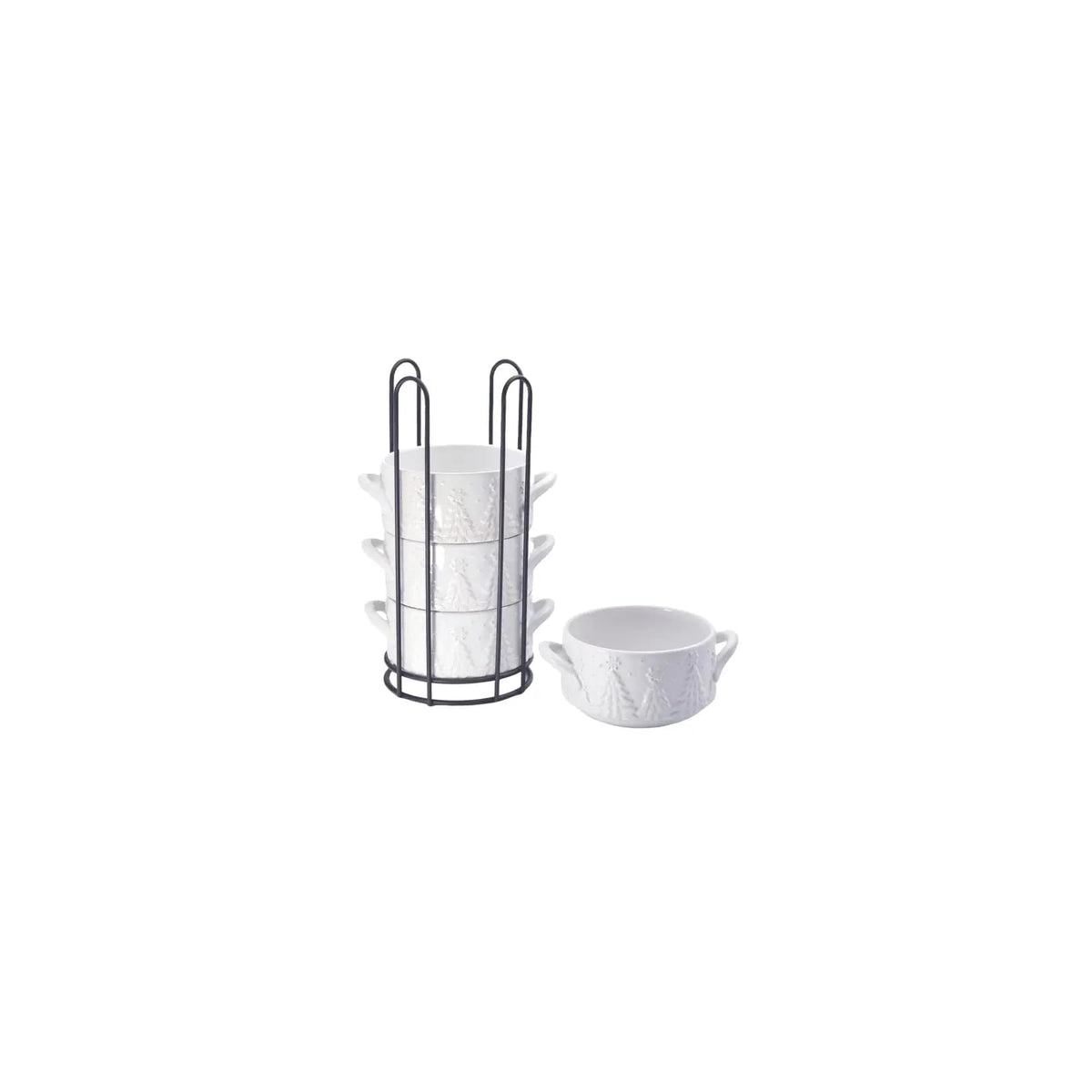 temp-tations by Tara Dishware Bowl, Medium, Frosty Forest