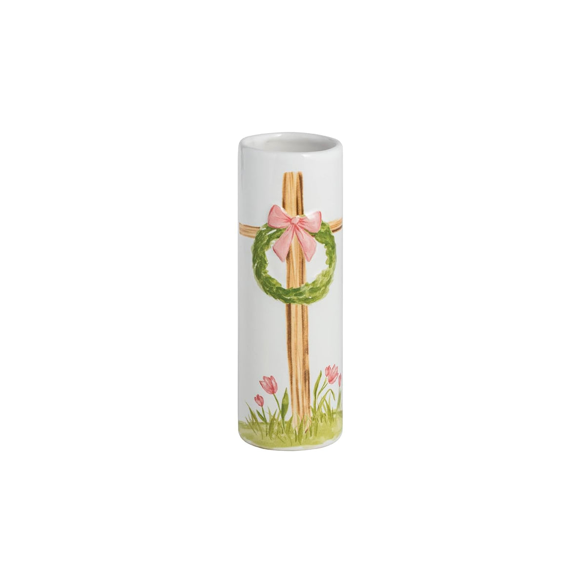 Mud Pie Vase, 5 1/2" x 1 3/4" dia, Pink
