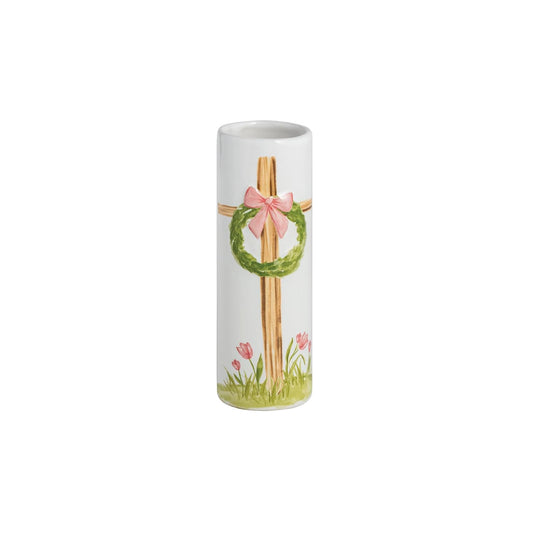 Mud Pie Vase, 5 1/2" x 1 3/4" dia, Pink
