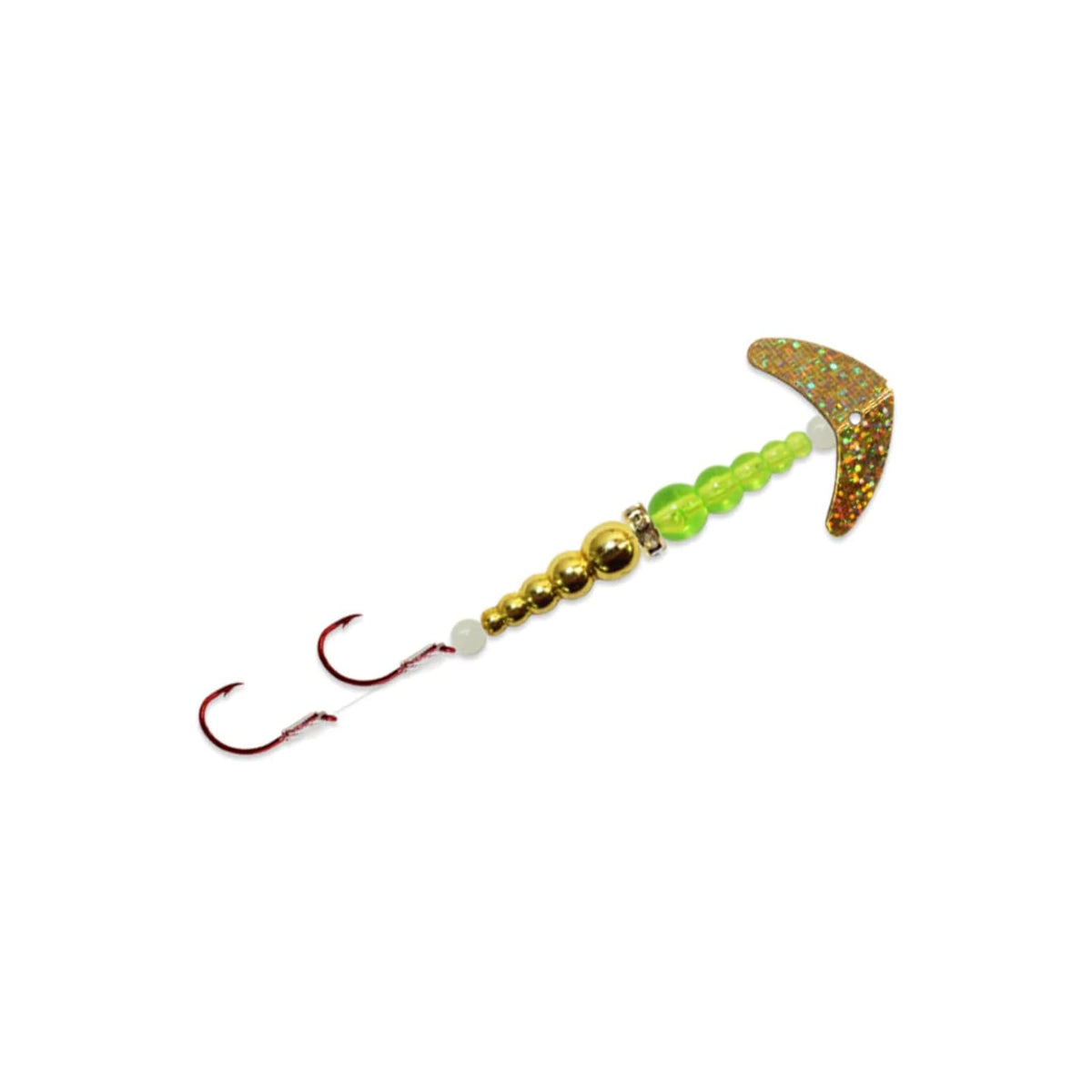 Mack's Lure Fishing Hook, #6, Gold Sparkle/Chartreuse/Gold