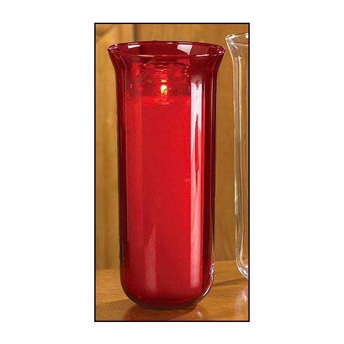 Sanctuary Globe - Ruby Pot Fired Glass 10"H, Pack of 6