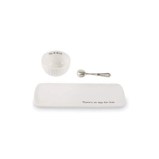 Mud Pie Dishware Bowl, 4.5", White